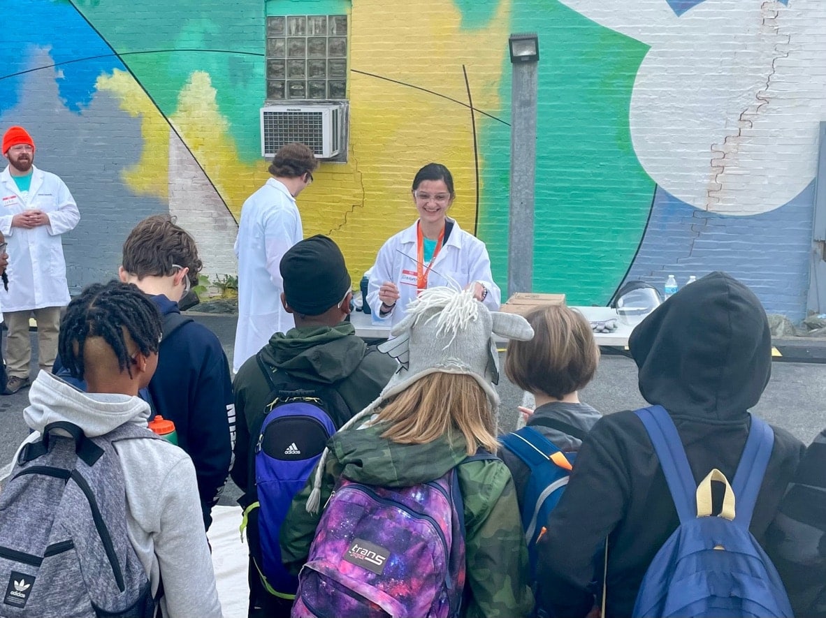 Students learn the science behind the art of glass blowing at the